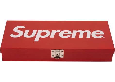 Supreme Large Metal Storage Box Red 